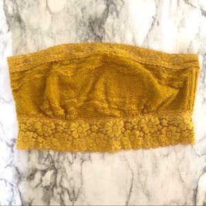 Yellow / gold Free People lace bandeau